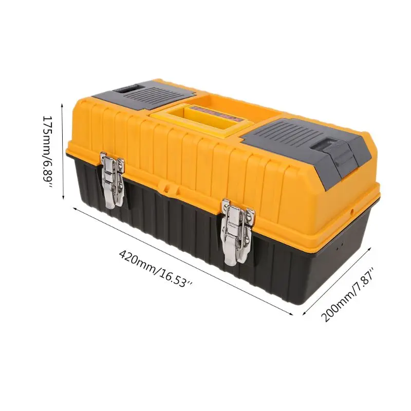 17" Large Plastic Tool Box 3 Layer Storage Hardware Toolbox Home Multifunction Car Repair Container Case
17" Large Plastic Tool Box 3 Layer Storage Hardware Toolbox Home Multifunction Car Repair Container Case