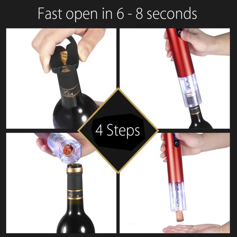 Electric Wine Opener Dry Battery Electric Corkscrew Stainless Steel Cover for Red Wine Bottle Opener Bottle Up Without Battery
Electric Wine Opener Dry Battery Electric Corkscrew Stainless Steel Cover for Red Wine Bottle Opener Bottle Up Without Battery