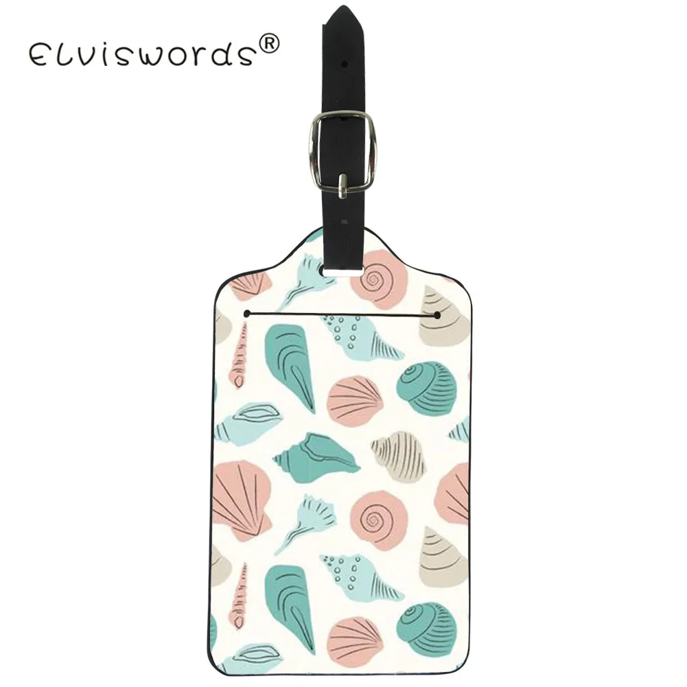 ELVISWORD Luggage Tag ID Address Holder Cute Conch Shell Print Boarding Tag Suitcase Portable Label Travel Accessories
ELVISWORD Luggage Tag ID Address Holder Cute Conch Shell Print Boarding Tag Suitcase Portable Label Travel Accessories