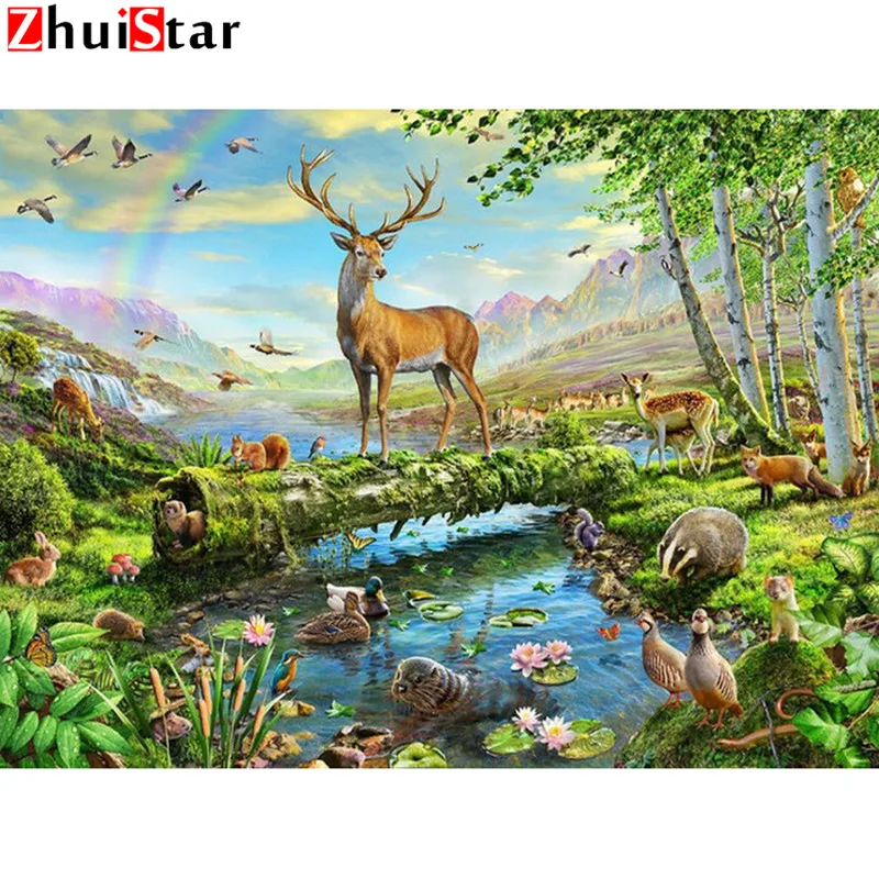Full drill diy 3D diamond painting cross stitch animals stickers diamond embroidery deer picture home decorative mosaic XY1
Full drill diy 3D diamond painting cross stitch animals stickers diamond embroidery deer picture home decorative mosaic XY1