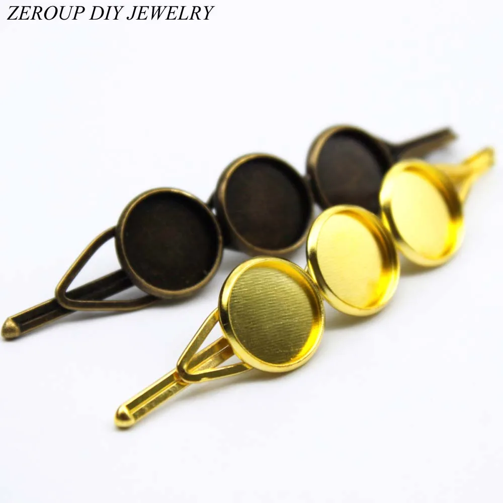 ZEROUP 10mm 12mm 10pcs Copper Hair Clips Antique Bronze Brass Plated Hairpin Cameo Glass Cabochons Base Supplies for Jewelry
ZEROUP 10mm 12mm 10pcs Copper Hair Clips Antique Bronze Brass Plated Hairpin Cameo Glass Cabochons Base Supplies for Jewelry