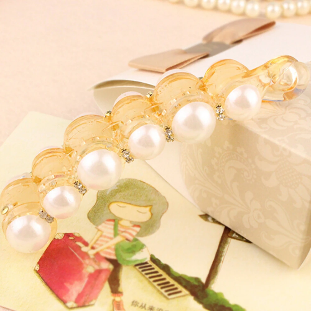 1Pc 11cm Simulated Pearls Hairpins Hair Clips Jewelry Banana Clips Headwear Accessories Women Hairgrips Girl Ponytail Barrettes
1Pc 11cm Simulated Pearls Hairpins Hair Clips Jewelry Banana Clips Headwear Accessories Women Hairgrips Girl Ponytail Barrettes