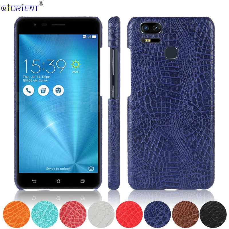 Для ASUS ZenFone 3 Zoom ZE553KL задняя крышка с текстурой крокодиловой кожи Z01HD Z01HDA ZE553 ZE 553 KL