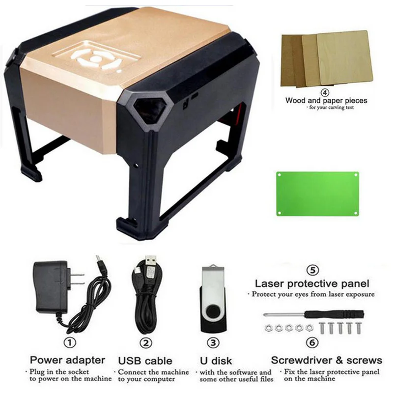 DIY Laser Engraving Machine High Speed Household Laser Printer Automatic Handicraft Wood engraver Tool Of Custom Logo 3000MW
DIY Laser Engraving Machine High Speed Household Laser Printer Automatic Handicraft Wood engraver Tool Of Custom Logo 3000MW