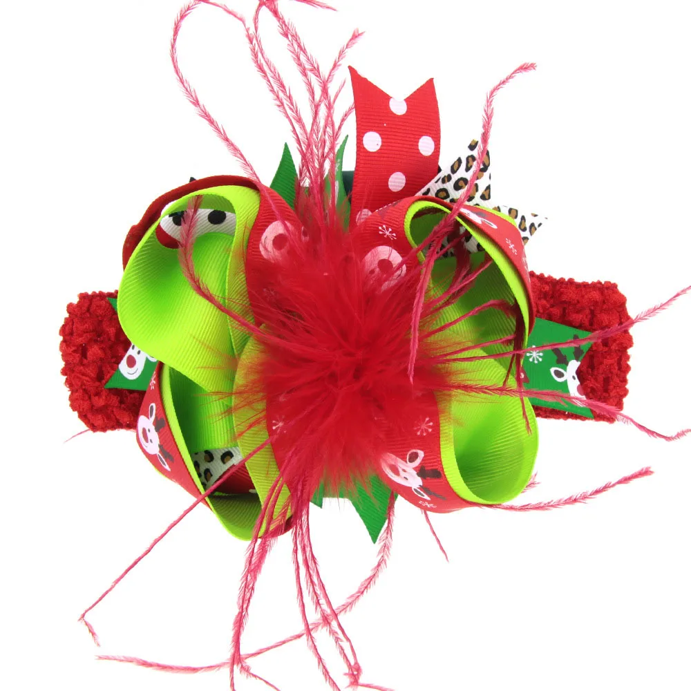 Christmas Hair Bows Headband Xmas Decoration Feather Hair Clip With Elastic HairBands For Kids Girls Headwear Hair Accessories
Christmas Hair Bows Headband Xmas Decoration Feather Hair Clip With Elastic HairBands For Kids Girls Headwear Hair Accessories