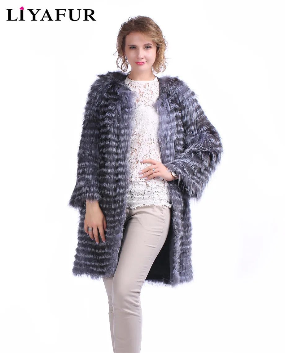 LIYAFUR New Style Real Genuine Silver Fox Fur Coat Outerwear Jacket Cardigan Lining Winter Autumn Striped Style Overcoat
LIYAFUR New Style Real Genuine Silver Fox Fur Coat Outerwear Jacket Cardigan Lining Winter Autumn Striped Style Overcoat