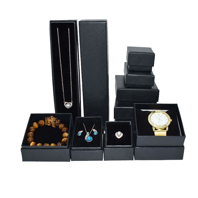 Black Paperboard Leather Lines Jewelry Case Sets Display Holder Bracelet Necklace Ring Earrings Pendant Gift Boxes Set Hand Made
Black Paperboard Leather Lines Jewelry Case Sets Display Holder Bracelet Necklace Ring Earrings Pendant Gift Boxes Set Hand Made