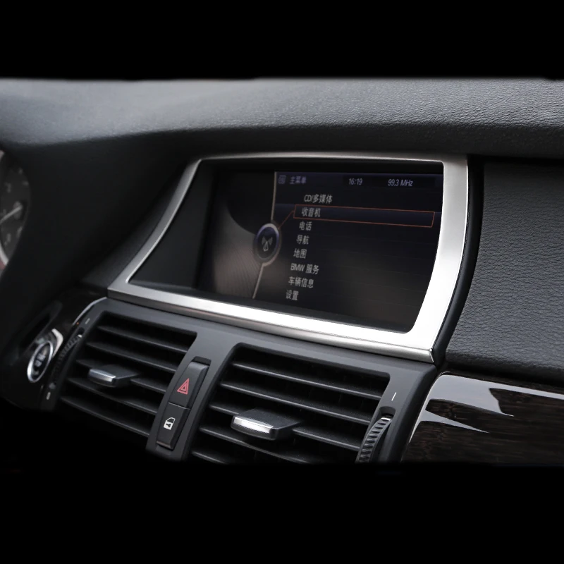 Car Inner Console Dashboard GPS Navigation NBT Screen Panel FrameCover Trim Accessories For BMW X5 X6 E70 E71 Car styling
Car Inner Console Dashboard GPS Navigation NBT Screen Panel FrameCover Trim Accessories For BMW X5 X6 E70 E71 Car styling
