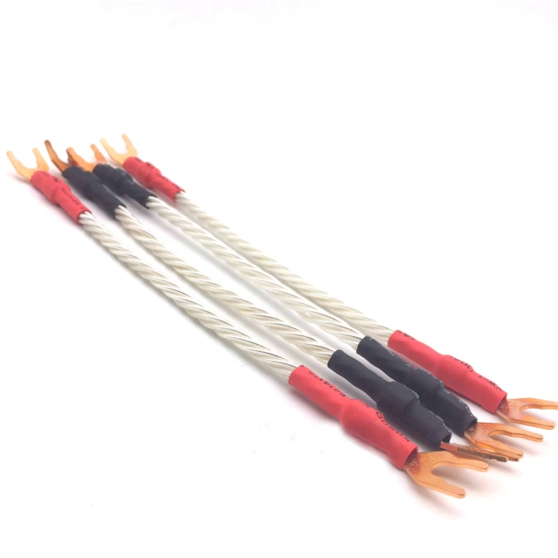 Hi End pure Red copper Y spade 7N OFC посеребренный Перемычка аудио кабель hifi динамик