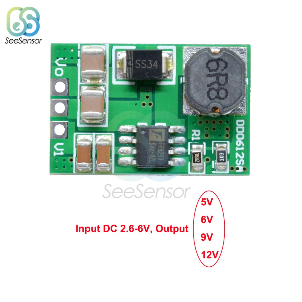3.5A DC-DC Step-up Boost Voltage Converter Module 3V 3.3V 3.7V to 5V 6V 9V 12V Power Supply Module Board
3.5A DC-DC Step-up Boost Voltage Converter Module 3V 3.3V 3.7V to 5V 6V 9V 12V Power Supply Module Board