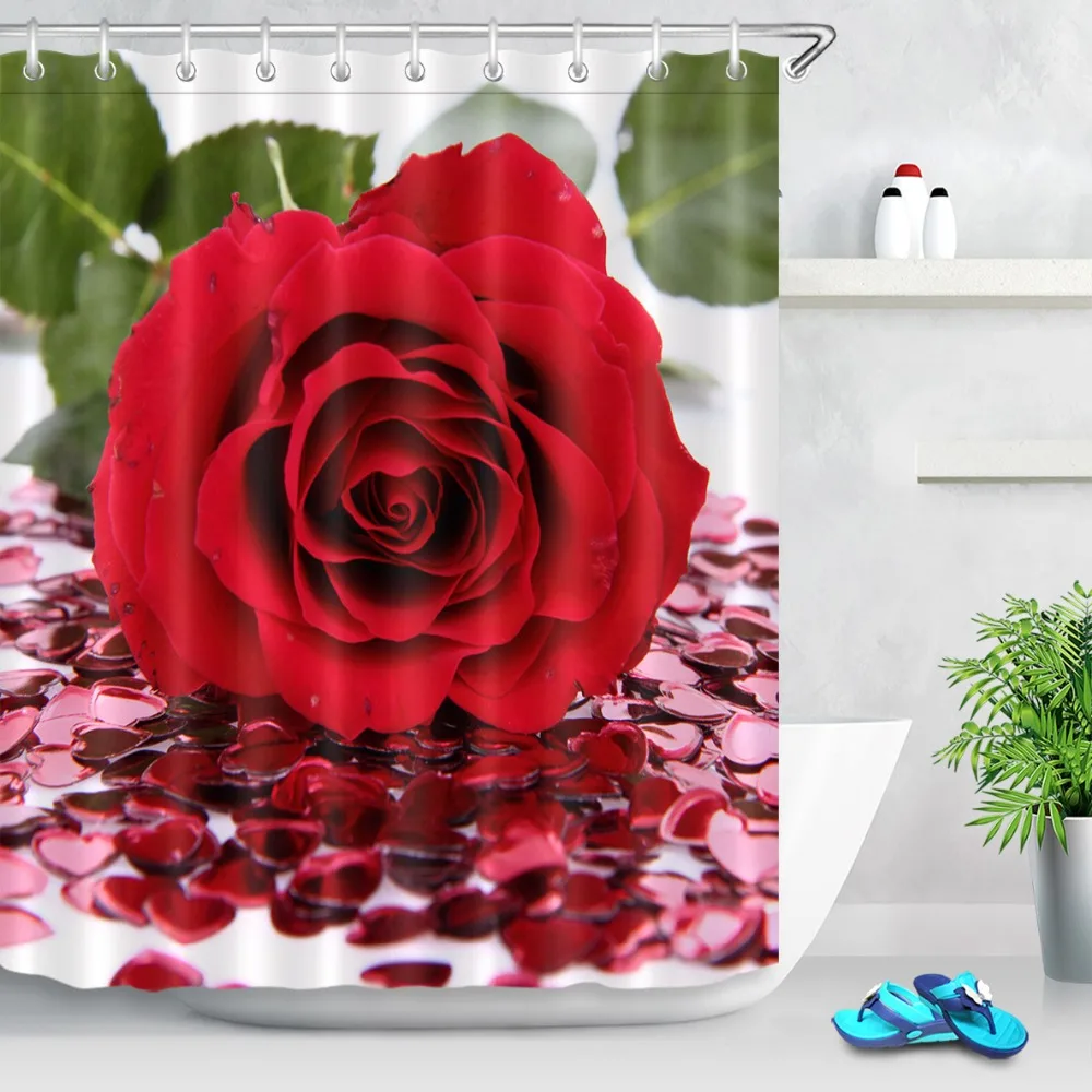LB 180*180 Green Leaf Red Rose 3D White Shower Curtains Flower Bathroom Curtain Waterproof Polyester Fabric for Bathtub Decor
LB 180*180 Green Leaf Red Rose 3D White Shower Curtains Flower Bathroom Curtain Waterproof Polyester Fabric for Bathtub Decor