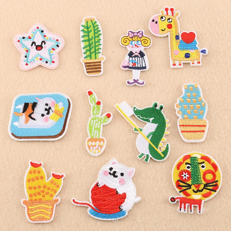11 Styles Cartoon Cute Embroidered Fabric Patches Iron On Clothes Cat Giraffe Patch DIY Baby Clothing Apparel Accessories
11 Styles Cartoon Cute Embroidered Fabric Patches Iron On Clothes Cat Giraffe Patch DIY Baby Clothing Apparel Accessories