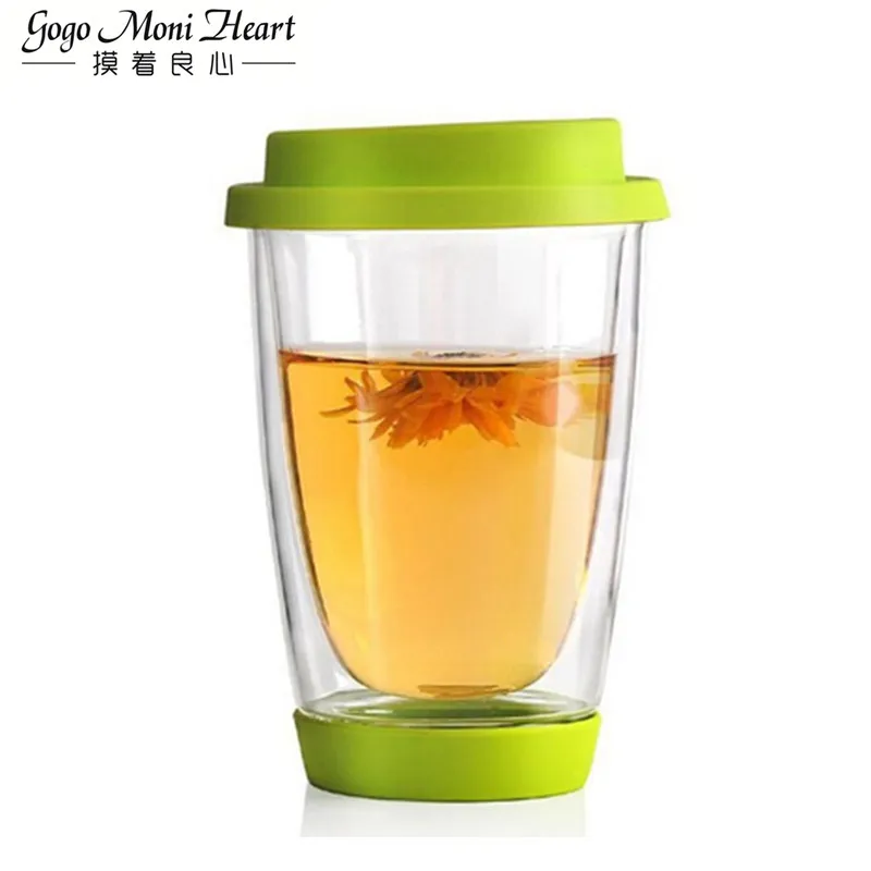 350ML Colorful Heat-resistant Double Wall Glass Cup with Silicon Cover and Bottom Clean Coffee Tea Glass Mug tea Drinkware 
350ML Colorful Heat-resistant Double Wall Glass Cup with Silicon Cover and Bottom Clean Coffee Tea Glass Mug tea Drinkware
