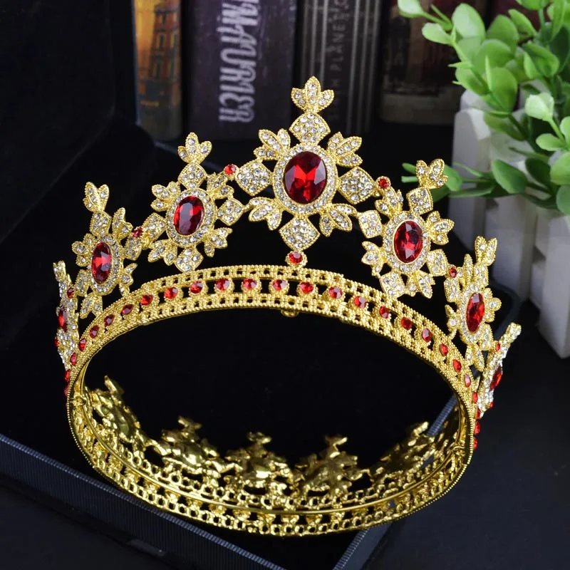 FORSEVEN Gold Color Queen Crown Bridal Wedding Shining Rhinestone Tiara Jewelry Women Fashion Full Circle Dress Accessories
FORSEVEN Gold Color Queen Crown Bridal Wedding Shining Rhinestone Tiara Jewelry Women Fashion Full Circle Dress Accessories