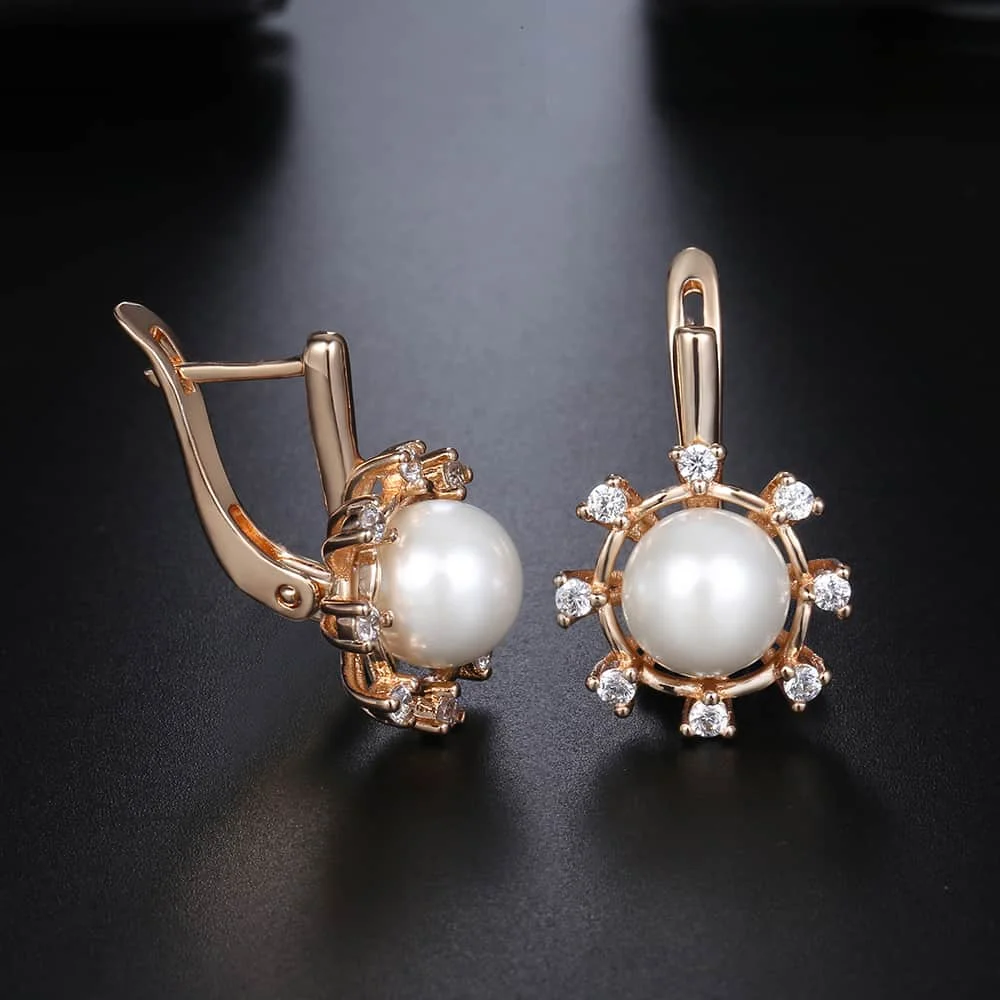 Davieslee 7Pcs/Set Womens White Pearl Stud Earrings 585 Rose Gold Womens CZ Earring Fashion Jewelry 7 Style Earrings DGEF01
Davieslee 7Pcs/Set Womens White Pearl Stud Earrings 585 Rose Gold Womens CZ Earring Fashion Jewelry 7 Style Earrings DGEF01