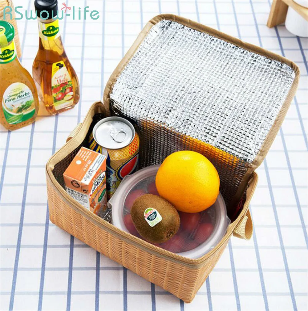 2Pcs Imitation Rattan Lunch Bag Thick Insulation Package Waterproof Insulation Bag Lunch Bag For Lunch Box Insulation Storage
2Pcs Imitation Rattan Lunch Bag Thick Insulation Package Waterproof Insulation Bag Lunch Bag For Lunch Box Insulation Storage