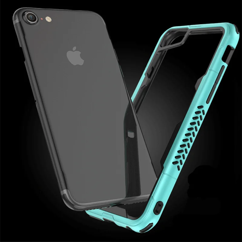 WEFOR Жесткий ПК + мягкая ТПУ Насадка На Бампер боковая защита для iPhone X XS 6 7 8 Plus