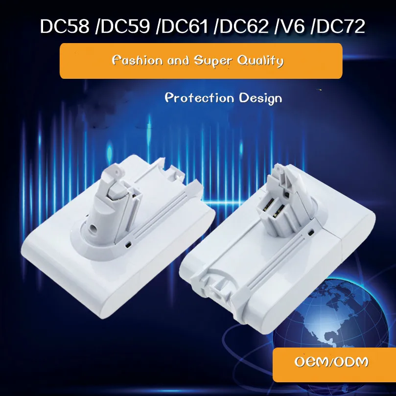 Waterproof LED Light 21.6v 3500mAh Li-ion Battery Replacement for Dyson DC58 DC59 DC61 DC62 animal DC72 DC74 V6(White)
Waterproof LED Light 21.6v 3500mAh Li-ion Battery Replacement for Dyson DC58 DC59 DC61 DC62 animal DC72 DC74 V6(White)