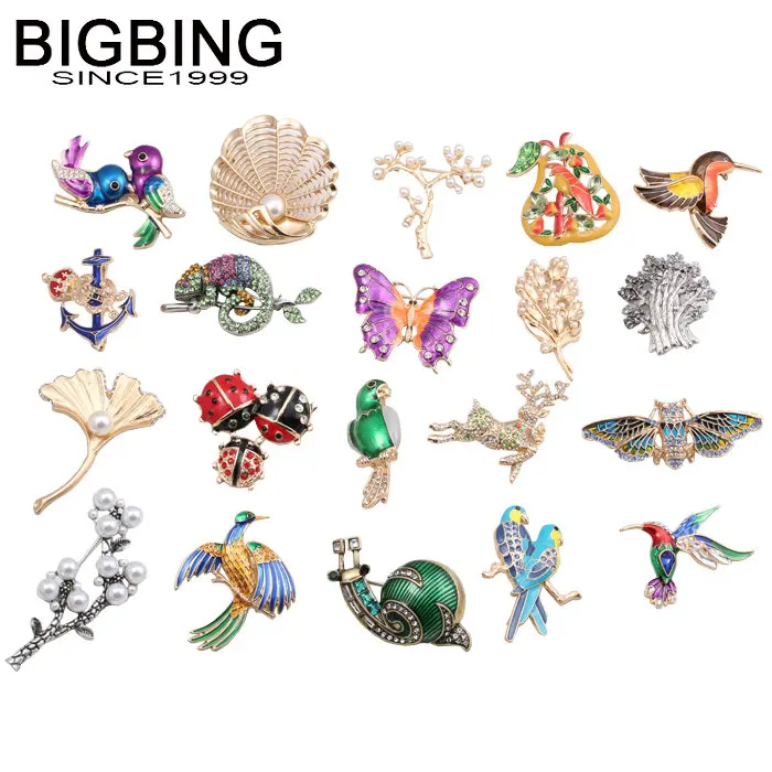 Q003 BIGBING модные ювелирные изделия много стилей золотое дерево птица цветок лист