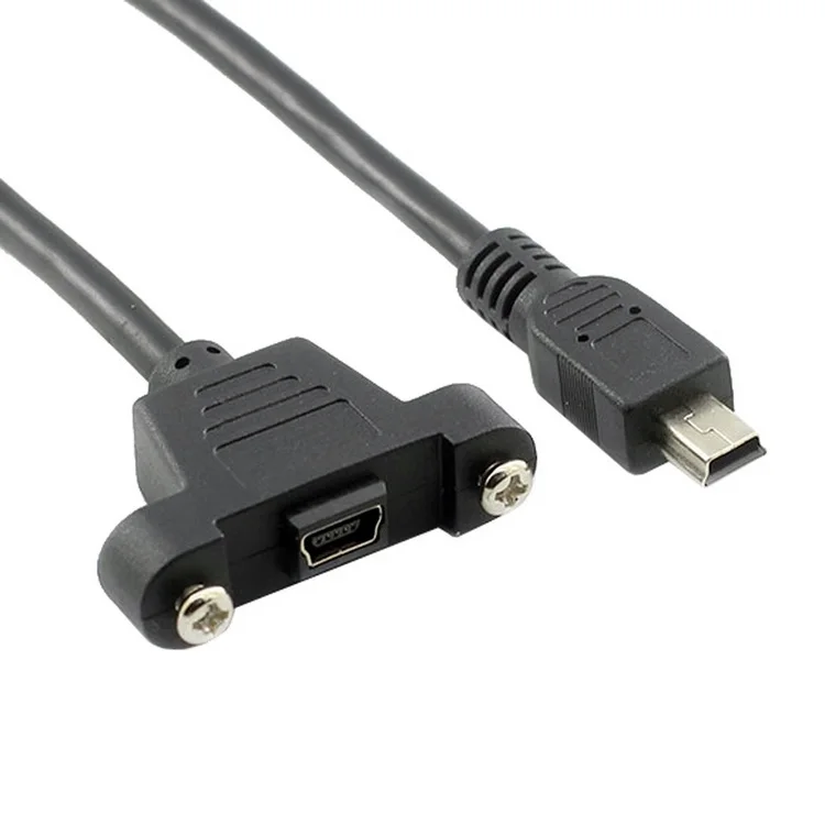 3m 5m Panel Mount Type Mini USB 5Pin Male to Female Extension Adapter Cable with Screws
3m 5m Panel Mount Type Mini USB 5Pin Male to Female Extension Adapter Cable with Screws