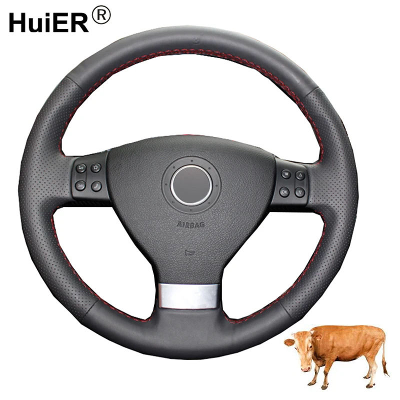 Hand Sewing Car Steering Wheel Cover Top Layer Cow Leather For Volkswagen Golf 5 Mk5 VW Passat B6 Jetta 5 Mk5 Tiguan 2007-2011
Hand Sewing Car Steering Wheel Cover Top Layer Cow Leather For Volkswagen Golf 5 Mk5 VW Passat B6 Jetta 5 Mk5 Tiguan 2007-2011