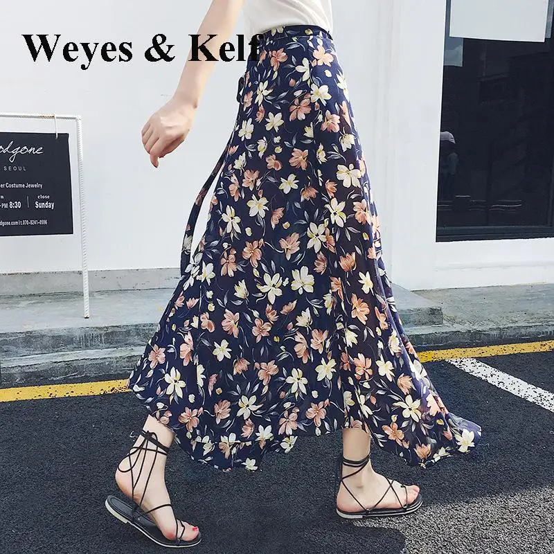Eyes & Kelf Bohemian Beach Floral Chiffon Skirt 2018 Summer Split Long Woman Skirts Female Lace Up Wrapped Vintage Skirt Floral
Eyes & Kelf Bohemian Beach Floral Chiffon Skirt 2018 Summer Split Long Woman Skirts Female Lace Up Wrapped Vintage Skirt Floral
