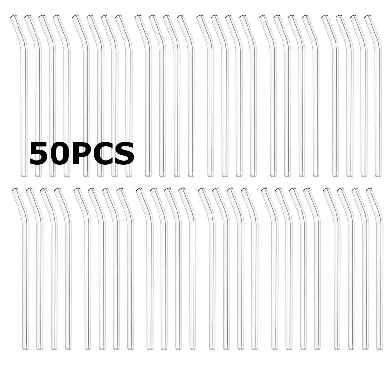 50PCS Handmade Glass Straws Clear Bent 20cm x 8 mm - Premium Glass - Healthy, Reusable, Pack of 50
50PCS Handmade Glass Straws Clear Bent 20cm x 8 mm - Premium Glass - Healthy, Reusable, Pack of 50