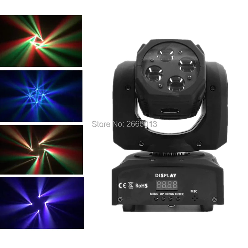 4 шт./лот RGBW 4в1 60 Вт LED Луч сценический эффект Освещение 4X10W супер луч светодиодный