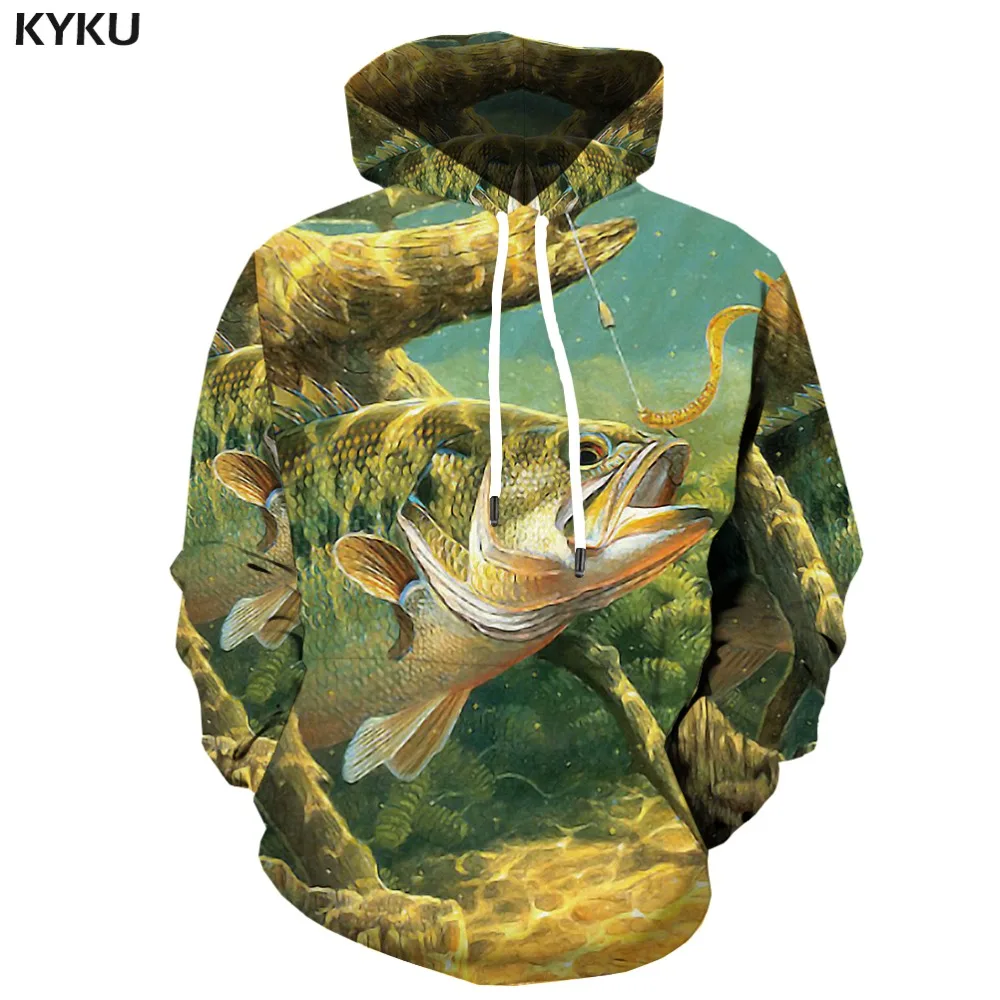 KYKU 3d Fish Hoodie Men Animal Sweatshirt Fisherman Anime Clothes Tropical Ocean Printed Hoodies Funny Mens Clothing Winter New
KYKU 3d Fish Hoodie Men Animal Sweatshirt Fisherman Anime Clothes Tropical Ocean Printed Hoodies Funny Mens Clothing Winter New
