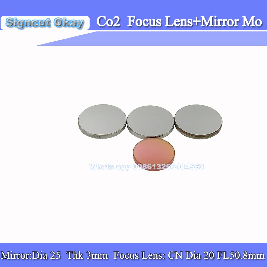 3pcs Mirror Mo Reflector Dia 25mm Tck 3mm + 1pcs Laser Lens Dia 20 FL 50.8mm for Laser Engraver Cutting Machine Free Ship
3pcs Mirror Mo Reflector Dia 25mm Tck 3mm + 1pcs Laser Lens Dia 20 FL 50.8mm for Laser Engraver Cutting Machine Free Ship