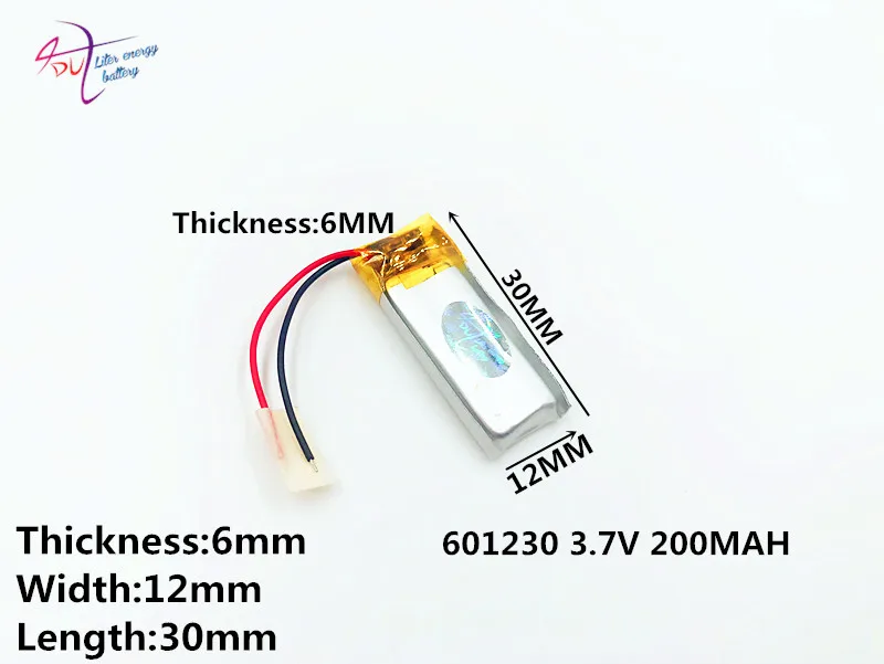 Polymer lithium battery 3.7V, 601230 200mah can be customized wholesale CE FCC ROHS MSDS quality certification
Polymer lithium battery 3.7V, 601230 200mah can be customized wholesale CE FCC ROHS MSDS quality certification