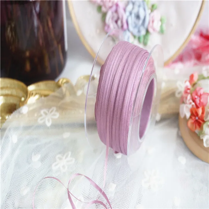 new color 2mm Solid colors of 100% pure silk embroidery ribbon thin taffeta high quality silk ribbon Anya Ribbon Handcraft
new color 2mm Solid colors of 100% pure silk embroidery ribbon thin taffeta high quality silk ribbon Anya Ribbon Handcraft