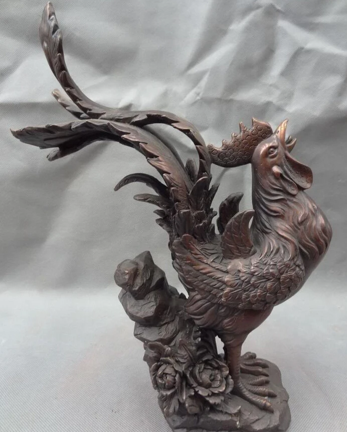 fast shipping USPS to USA S1240 12" Folk Chinese Pure Bronze Flower FengShui Bird Cock Peafowl Phoenix Statue
fast shipping USPS to USA S1240 12" Folk Chinese Pure Bronze Flower FengShui Bird Cock Peafowl Phoenix Statue