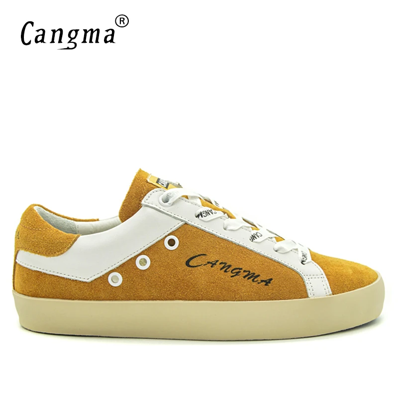 CANGMA Luxury Brand Designer Women Sneakers Suede Female Footwear Genuine Leather Casual Girl Yellow Vintage Shoes
CANGMA Luxury Brand Designer Women Sneakers Suede Female Footwear Genuine Leather Casual Girl Yellow Vintage Shoes