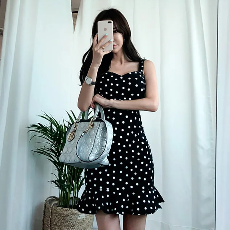 Big Size Print Polka Dot Dress Elegant Mermaid Mini Club Dress for Women Ladies Spaghetti Strap Sleeve Black Women Dress Vestido
Big Size Print Polka Dot Dress Elegant Mermaid Mini Club Dress for Women Ladies Spaghetti Strap Sleeve Black Women Dress Vestido