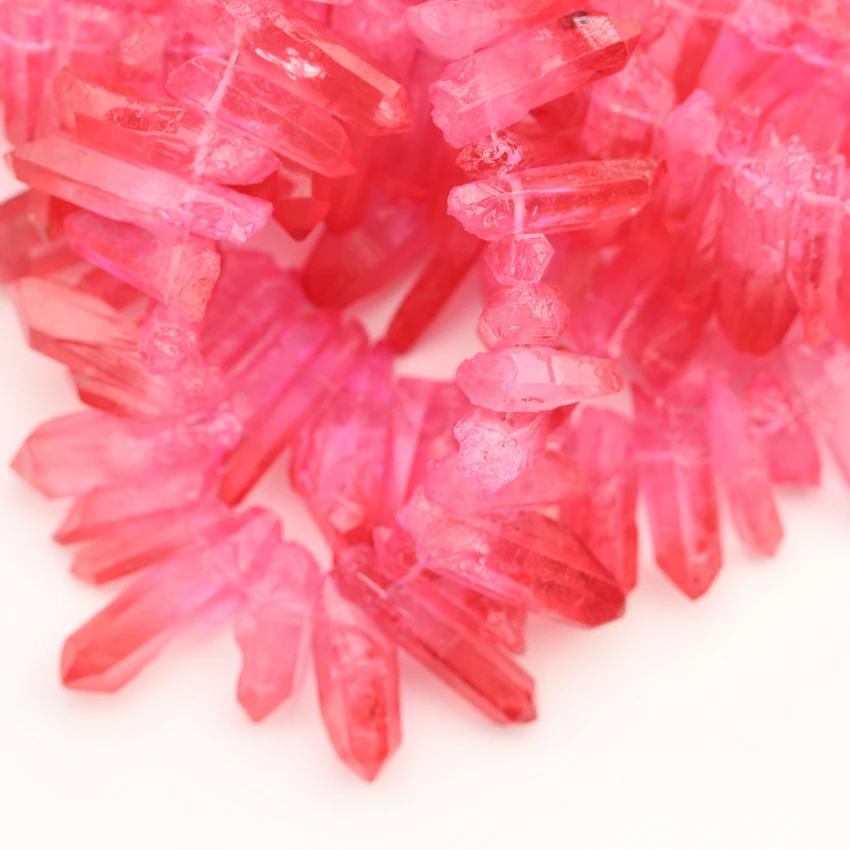 Dyed Pink Red Color Crystal Points Beads Pendants,Drilled Graduated Color Sticks Beads Necklace Jewelry
Dyed Pink Red Color Crystal Points Beads Pendants,Drilled Graduated Color Sticks Beads Necklace Jewelry