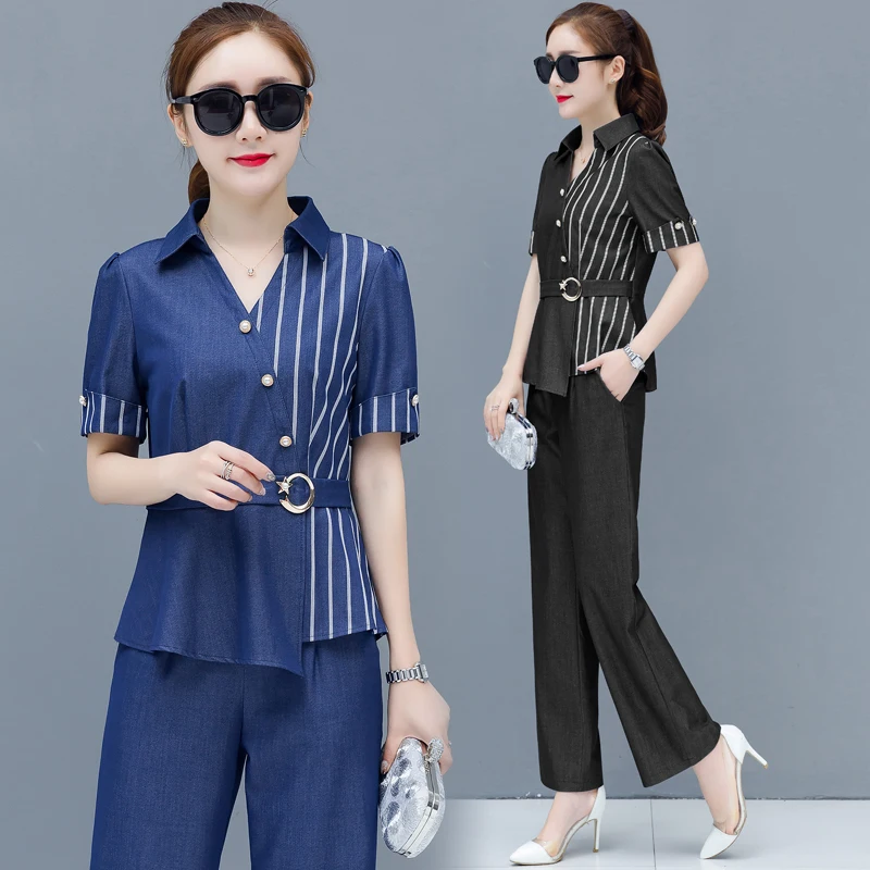 2019 Summer clothes for women New Fashion suit female trend two piece set Korean clothing Tops and pants slim women's sets 1372
2019 Summer clothes for women New Fashion suit female trend two piece set Korean clothing Tops and pants slim women's sets 1372