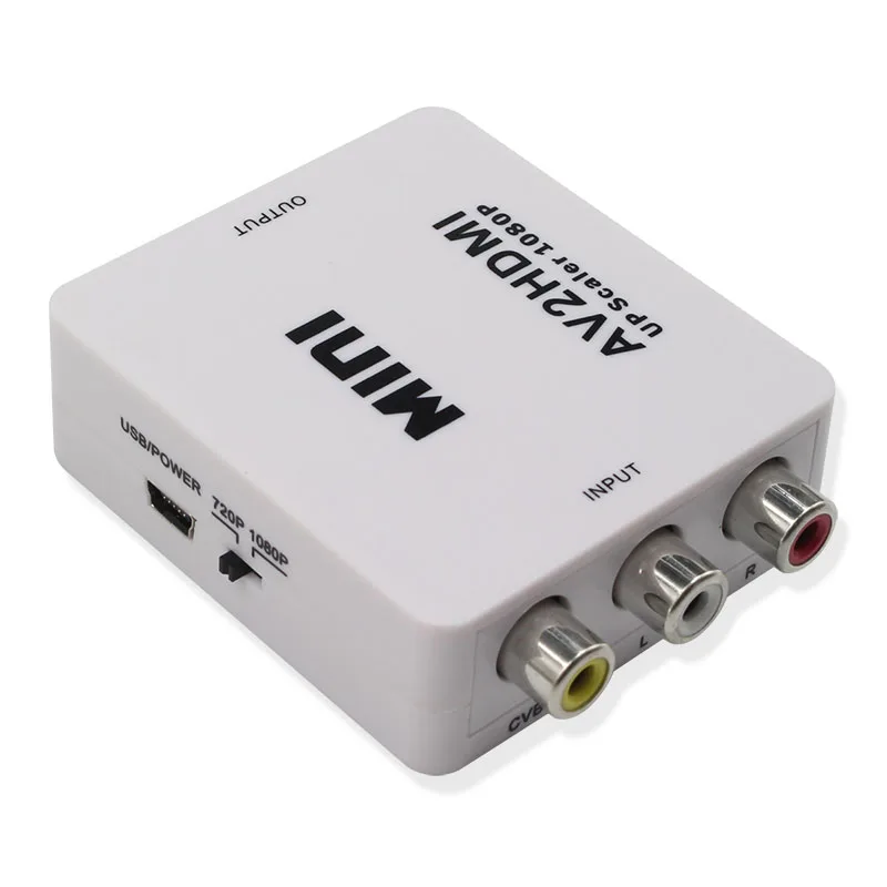 100pcs Free Shipping RCA AV to HDMI Converter Adapter Mini Composite CVBS to HDMI AV2HDMI Converter in Retail Package 1080P 
100pcs Free Shipping RCA AV to HDMI Converter Adapter Mini Composite CVBS to HDMI AV2HDMI Converter in Retail Package 1080P