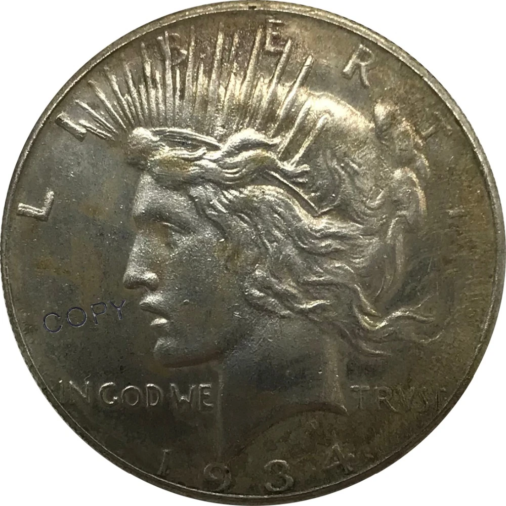 D 1934 United States 1 One Dollar Peace Liberty Cupronickel Plated Silver Collectibles Copy Coin
D 1934 United States 1 One Dollar Peace Liberty Cupronickel Plated Silver Collectibles Copy Coin