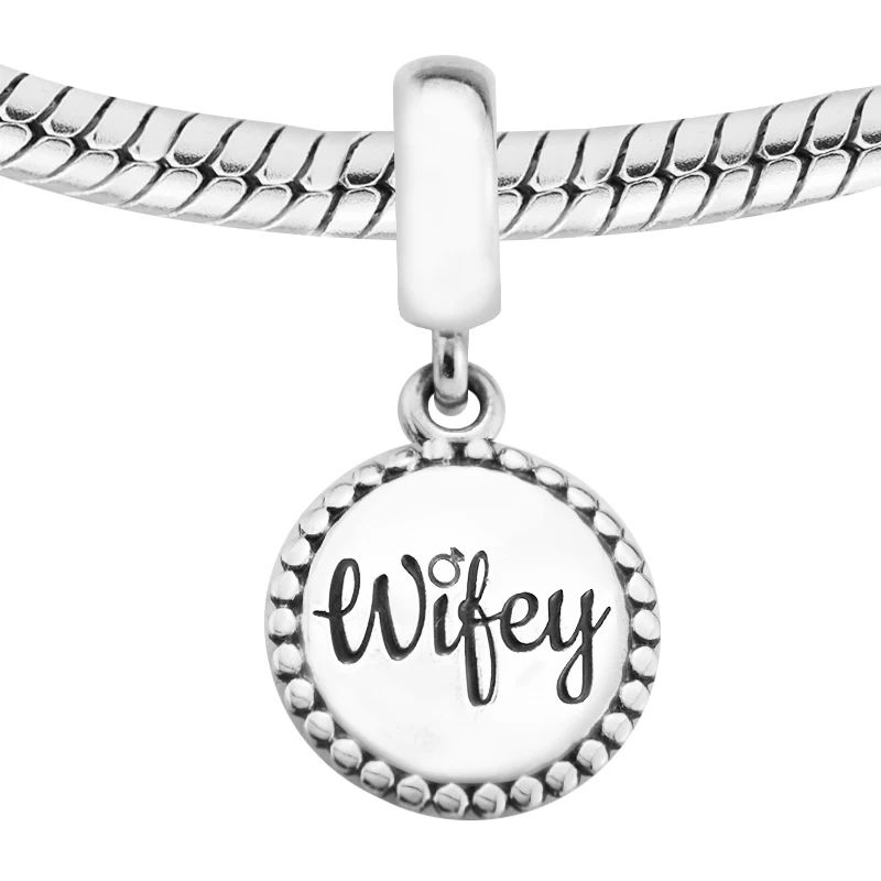 Подходит для браслетов с бусинами CKK Wifey Charms 100% 925 пробы-серебряные ювелирные изделия Бесплатная доставка
Подходит для браслетов с бусинами CKK Wifey Charms 100% 925 пробы-серебряные ювелирные изделия Бесплатная доставка