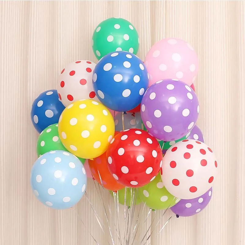 100 pcs 12 inch Polka dot printed latex balloons Birthday Home Party Wedding Decor Air Balloons Event Party Supplies Helium Ball
100 pcs 12 inch Polka dot printed latex balloons Birthday Home Party Wedding Decor Air Balloons Event Party Supplies Helium Ball