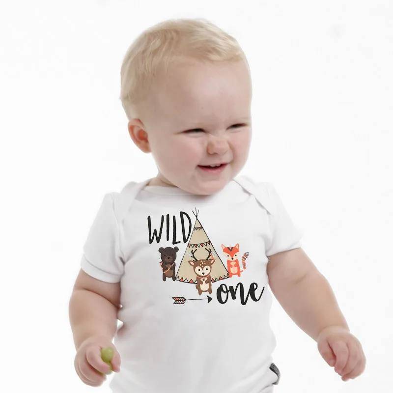 DERMSPE Newborn Baby Boy Girl Short Sleeve Letter Print Wild One Bear Giraffe Fox Jumpsuit Summer Baby Clothes White
DERMSPE Newborn Baby Boy Girl Short Sleeve Letter Print Wild One Bear Giraffe Fox Jumpsuit Summer Baby Clothes White