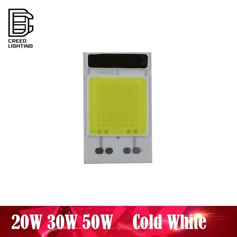 COB светодиодный светильник LED чип 20 Вт 30 50 AC 220V холодный белый не нужен драйвер