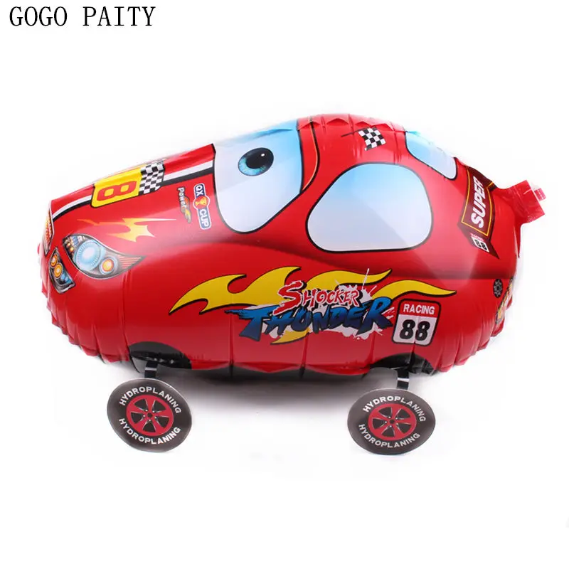 GOGO PAITY Новый ходячий мультяшный красный автомобиль алюминиевый шар Мультяшные