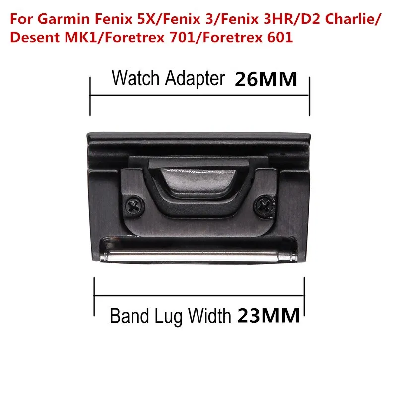 Garmin GPS Smart Watch 26MM Metal Quick Release Easy Fit Clasp Adapter for Fenix 5X/Fenix3/Fenix 3 HR 22MM Connect 5 | Наручные часы
