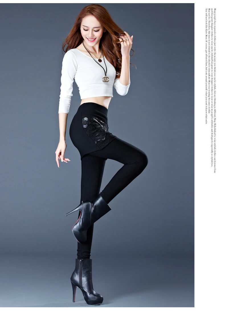 2019 Fake two-piece culottes women's autumn and winter plus velvet thickening Korean version of high waist wear warm DDK253 
2019 Fake two-piece culottes women's autumn and winter plus velvet thickening Korean version of high waist wear warm DDK253