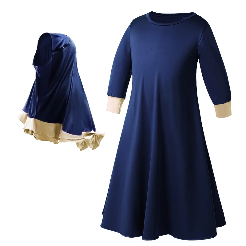 Muslim Islamic Girls Dress Long Sleeve Dresses Abaya Kaftan For Girls Dress+Hijab 2Pcs Suits Muslim Child Combination Clothes
Muslim Islamic Girls Dress Long Sleeve Dresses Abaya Kaftan For Girls Dress+Hijab 2Pcs Suits Muslim Child Combination Clothes