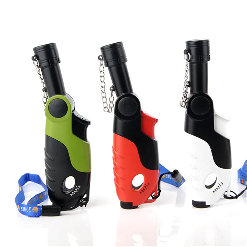 New Moving Head Rotating Spray Flame 1300-C Butane Turbine Torch Windproof Lighter with Safety Cord Keychain Without Gas
New Moving Head Rotating Spray Flame 1300-C Butane Turbine Torch Windproof Lighter with Safety Cord Keychain Without Gas