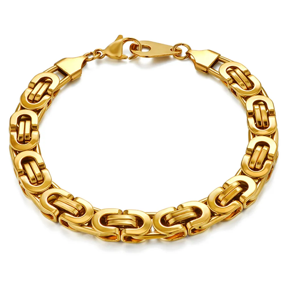Mens Bracelet Gold Silver Color Byzantine Stainless Steel Chains Bracelets for Men Fashion Jewelry Gift 6/8mm
Mens Bracelet Gold Silver Color Byzantine Stainless Steel Chains Bracelets for Men Fashion Jewelry Gift 6/8mm