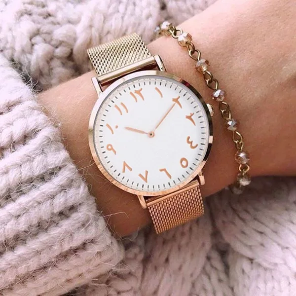 Dropshipping Creative Arabic Numeral Women Watch Rose Gold Steel Watches Women Luxury Clock Ladies Wrist Watch Relogio Feminino
Dropshipping Creative Arabic Numeral Women Watch Rose Gold Steel Watches Women Luxury Clock Ladies Wrist Watch Relogio Feminino